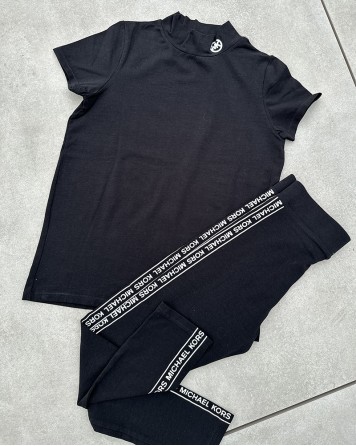 Triko dětské Michael Kors černé se stojáčkem